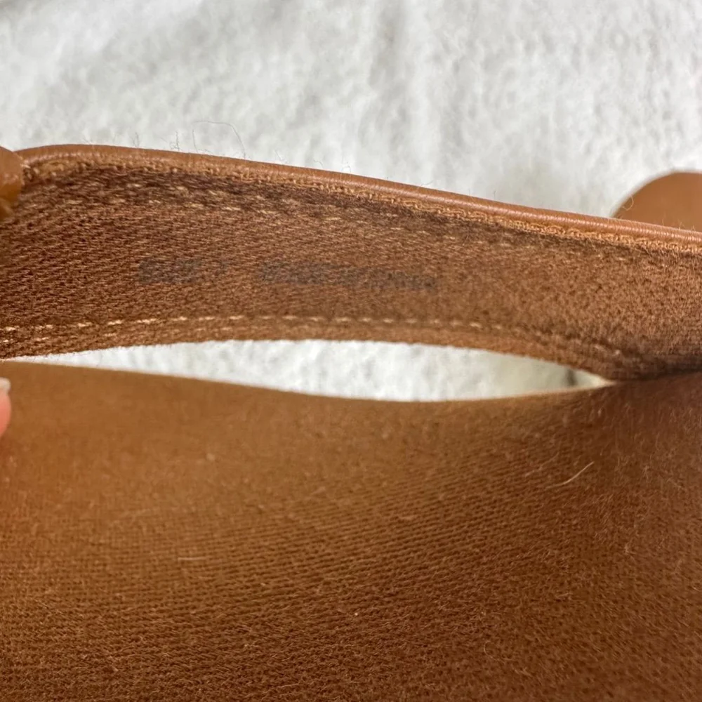 Tommy Bahama Brown Leather and Fabric Wedges Size 7
